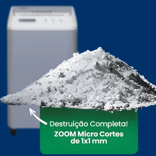 Ver Fragmentadora de Papel FG-320 N7 FRT Ultra Corte 1 x 1 mm Nível P7 com Cesto 34 L e Cadeado com Senha — imagem 2